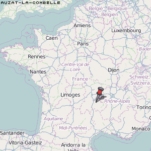 Auzat-la-Combelle Karte Frankreich