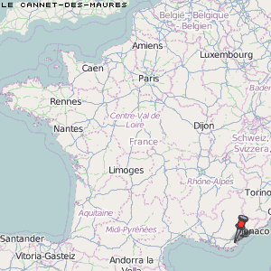 Le Cannet-des-Maures Karte Frankreich