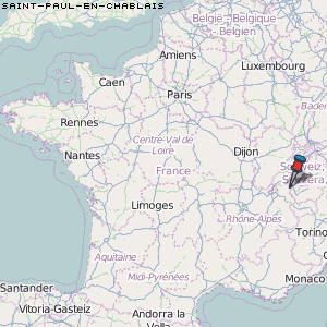 Saint-Paul-en-Chablais Karte Frankreich