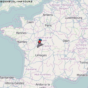 Bonneuil-Matours Karte Frankreich