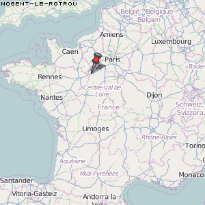 Nogent-le-Rotrou Karte Frankreich