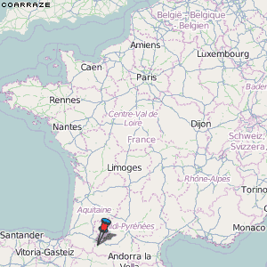 Coarraze Karte Frankreich