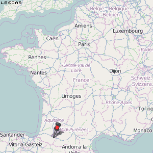 Lescar Karte Frankreich