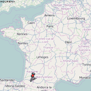 Mourenx Karte Frankreich