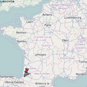 Lahonce Karte Frankreich