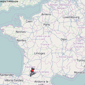 Montardon Karte Frankreich