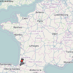 Itxassou Karte Frankreich