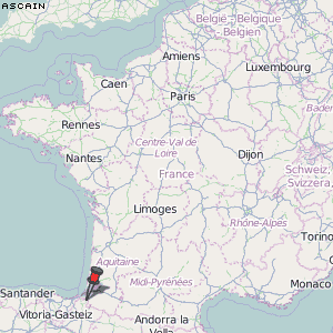 Ascain Karte Frankreich
