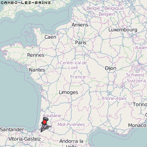 Cambo-les-Bains Karte Frankreich