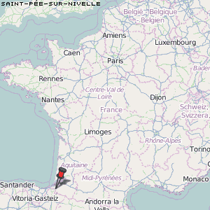 Saint-Pée-sur-Nivelle Karte Frankreich