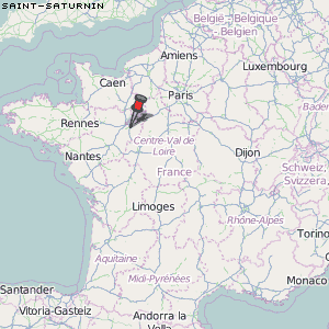 Saint-Saturnin Karte Frankreich