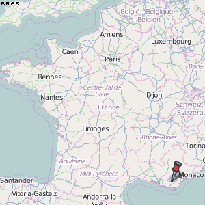 Bras Karte Frankreich