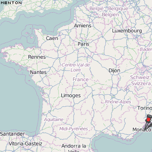 Menton Karte Frankreich