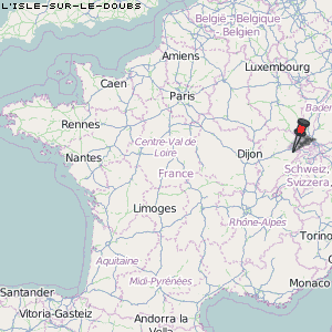 L'Isle-sur-le-Doubs Karte Frankreich