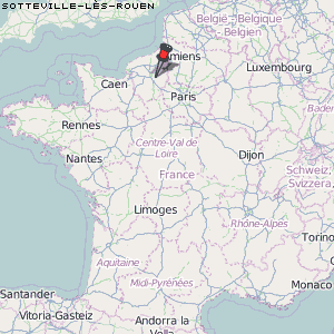 Sotteville-lès-Rouen Karte Frankreich