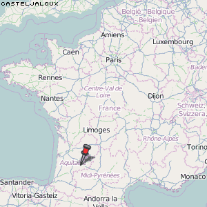 Casteljaloux Karte Frankreich