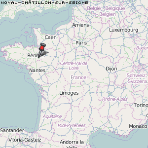 Noyal-Châtillon-sur-Seiche Karte Frankreich