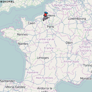 Bihorel Karte Frankreich