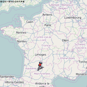 Bon-Encontre Karte Frankreich