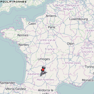 Foulayronnes Karte Frankreich