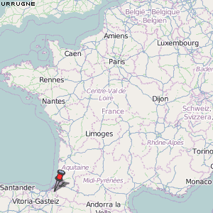 Urrugne Karte Frankreich
