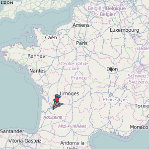 Izon Karte Frankreich