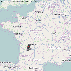 Saint-Médard-de-Guizières Karte Frankreich