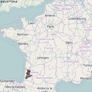 Soustons Karte Frankreich