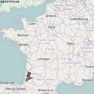 Seignosse Karte Frankreich