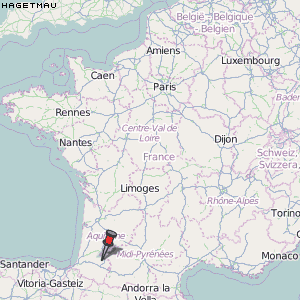Hagetmau Karte Frankreich