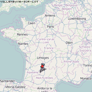 Villeneuve-sur-Lot Karte Frankreich