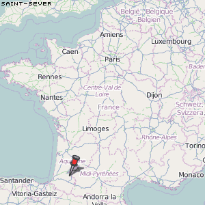 Saint-Sever Karte Frankreich