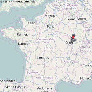 Saint-Apollinaire Karte Frankreich