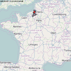 Grand-Couronne Karte Frankreich