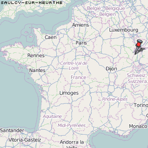 Saulcy-sur-Meurthe Karte Frankreich