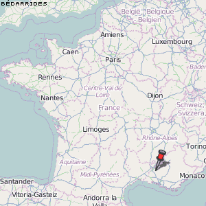 Bédarrides Karte Frankreich