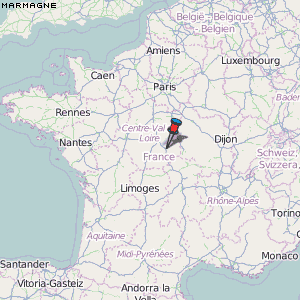 Marmagne Karte Frankreich