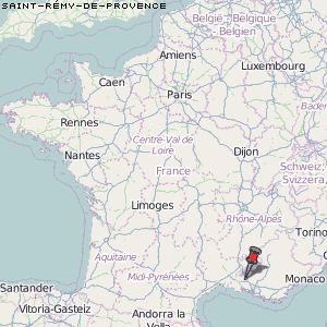 Saint-Rémy-de-Provence Karte Frankreich