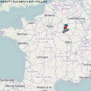 Saint-Julien-les-Villas Karte Frankreich