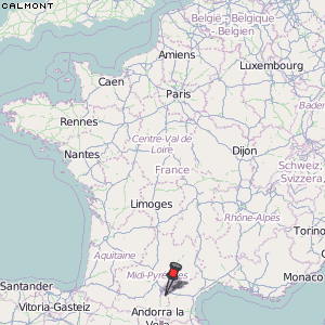 Calmont Karte Frankreich