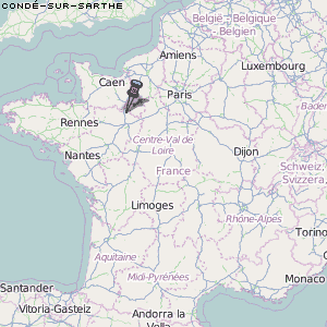Condé-sur-Sarthe Karte Frankreich