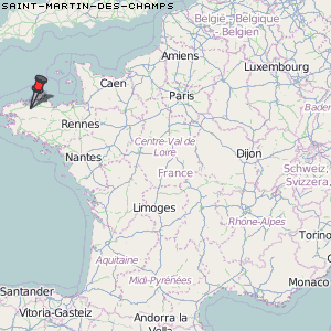 Saint-Martin-des-Champs Karte Frankreich