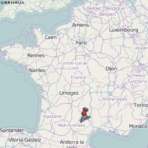 Carmaux Karte Frankreich