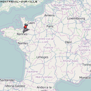 Montreuil-sur-Ille Karte Frankreich