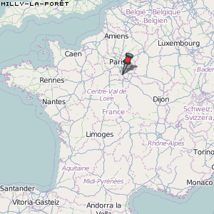 Milly-la-Forêt Karte Frankreich