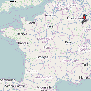 Großrosseln Karte Frankreich