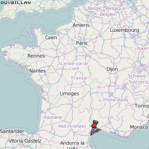 Ouveillan Karte Frankreich