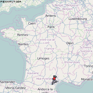 Pennautier Karte Frankreich