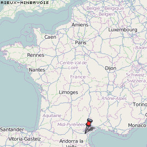 Rieux-Minervois Karte Frankreich