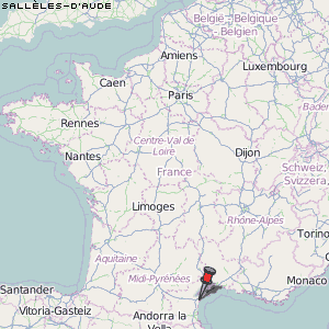 Sallèles-d'Aude Karte Frankreich